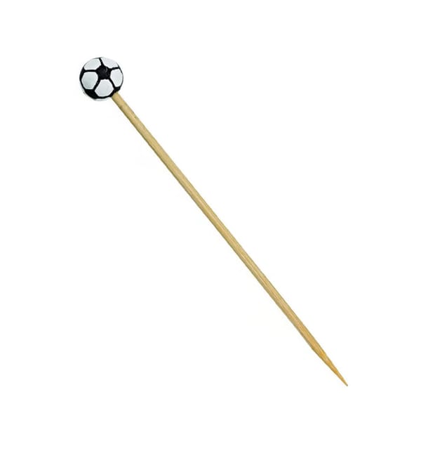 Pinchos de Bambu Decorados Fútbol 120mm (100 Uds)