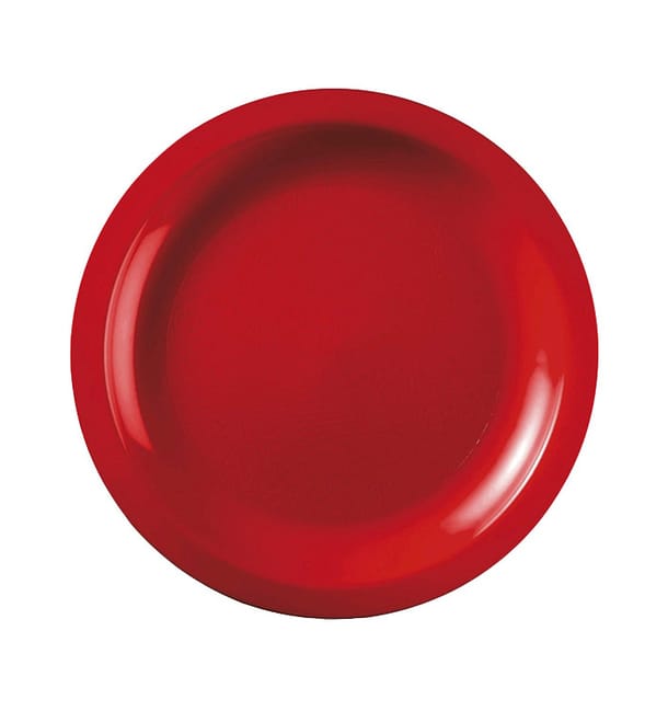 Plato Reutilizable PP Llano Rojo Round Ø18,5cm (600 Uds) Plato Reutilizable PP Llano Rojo Round Ø18,5cm (600 Uds)