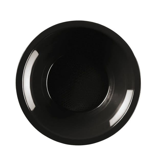 Plato Duro Reutilizable PP Hondo Negro Round Ø19,5cm (25 Uds)