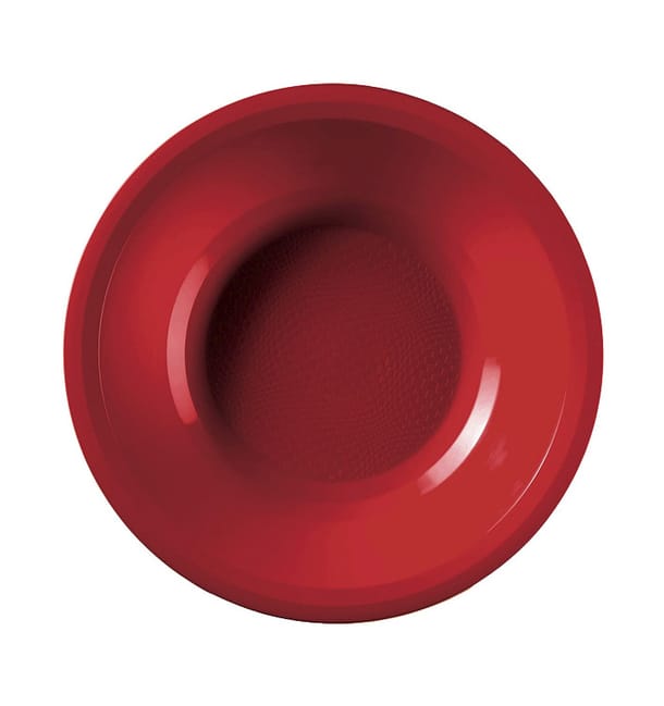 Plato Hondo Reutilizable PP Rojo Round Ø19,5cm (50 Uds) Plato Hondo Reutilizable PP Rojo Round Ø19,5cm (50 Uds)