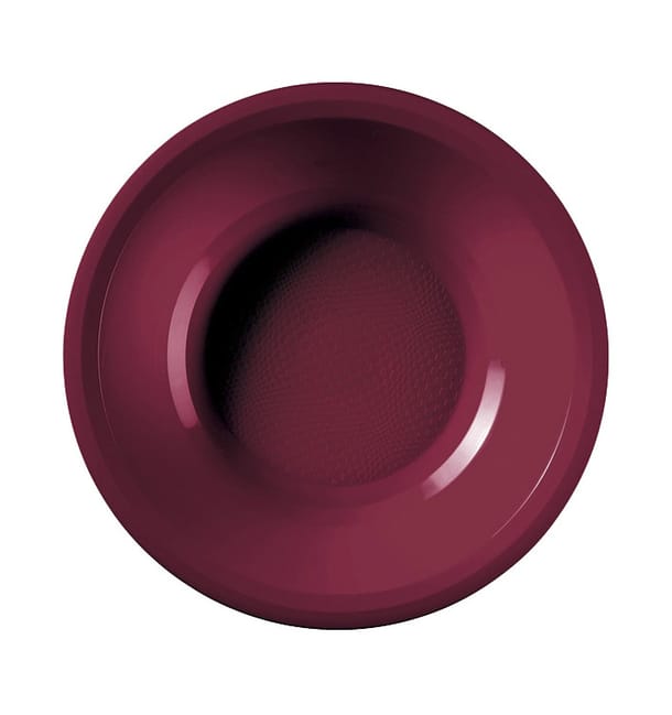 Plato Hondo Reutilizable PP Burdeos Round Ø19,5cm (600 Uds) Plato Hondo Reutilizable PP Burdeos Round Ø19,5cm (600 Uds)