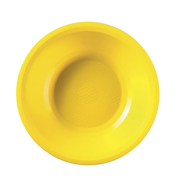 Plato Hondo Reutilizable PP Amarillo Round Ø19,5cm (600 Uds) Plato Hondo Reutilizable PP Amarillo Round Ø19,5cm (600 Uds)