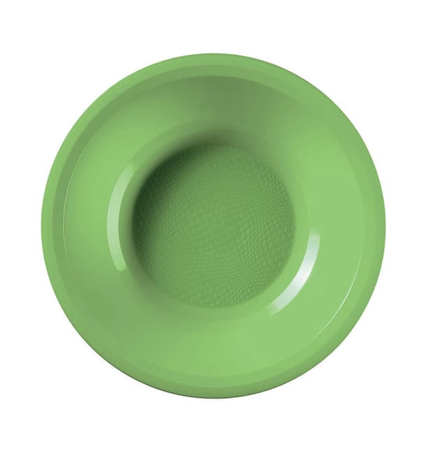 Plato Hondo Reutilizable PP Verde Lima Round Ø19,5cm (50 Uds) Plato Hondo Reutilizable PP Verde Lima Round Ø19,5cm (50 Uds)