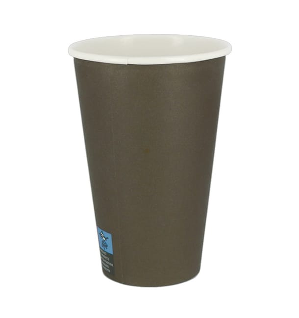 Vaso Cartón 12Oz/360ml Marrón Ø8,0cm (100 Uds) Vaso Cartón 12Oz/360ml Marrón Ø8,0cm (100 Uds)