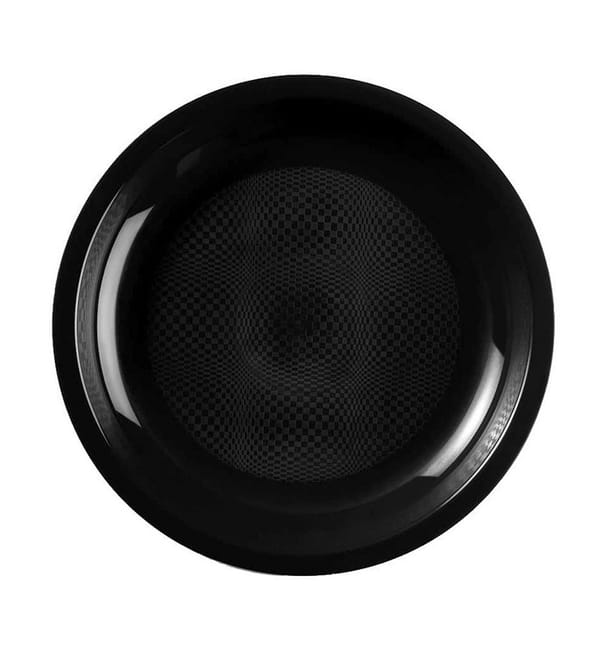 Plato Reutilizable PP Llano Negro Round Ø22cm (600 Uds) Plato Reutilizable PP Llano Negro Round Ø22cm (600 Uds)