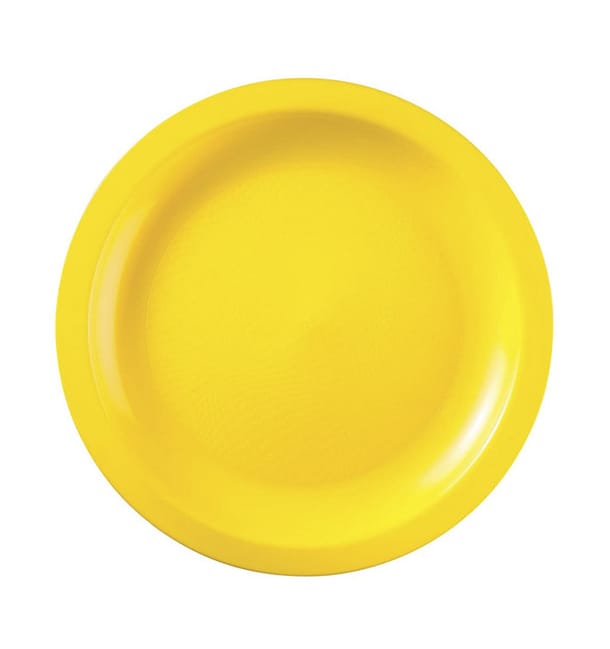 Plato Reutilizable PP Llano Amarillo Round Ø22cm (600 Uds)