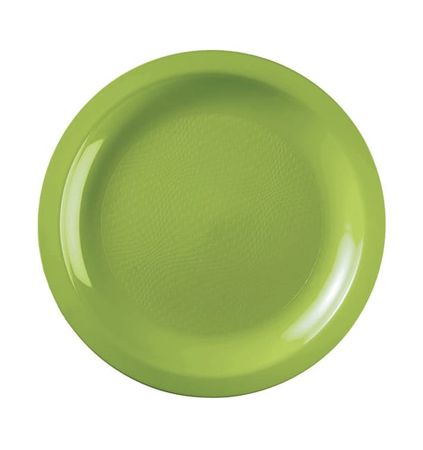 Plato Reutilizable PP Llano Verde Lima Round Ø22cm (600 Uds)