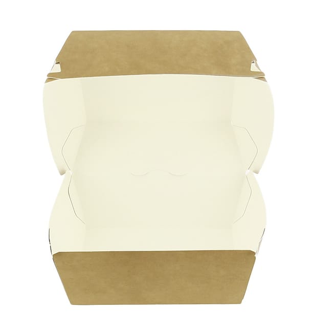 Caja Hamburguesa Mega Kraft Doble Cierre 15,5x15,5x10cm (200 Uds) Caja Hamburguesa Mega Kraft Doble Cierre 15,5x15,5x10cm (200 Uds)
