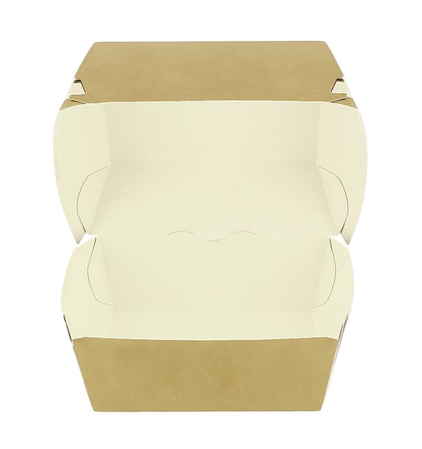Caja Hamburguesa XXL Kraft Doble Cierre 13x13x9cm (50 Uds) Caja Hamburguesa XXL Kraft Doble Cierre 13x13x9cm (50 Uds)