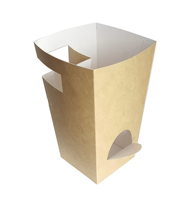 Caja Cartón Para Churros con Chocolate Kraft 78x78x179mm (500 Uds) Caja Cartón Para Churros con Chocolate Kraft 78x78x179mm (500 Uds)