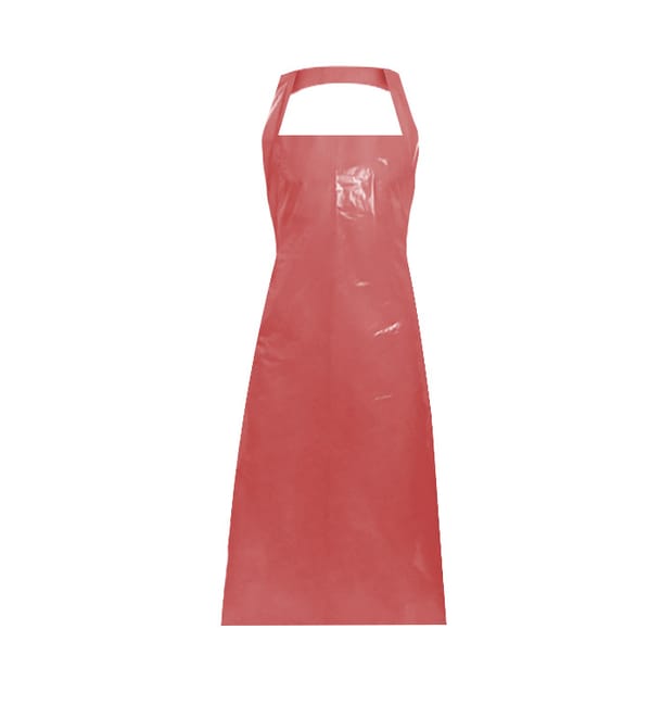 Delantal Polietileno G80 76x120cm Rojo (100 Uds) Delantal Polietileno G80 76x120cm Rojo (100 Uds)