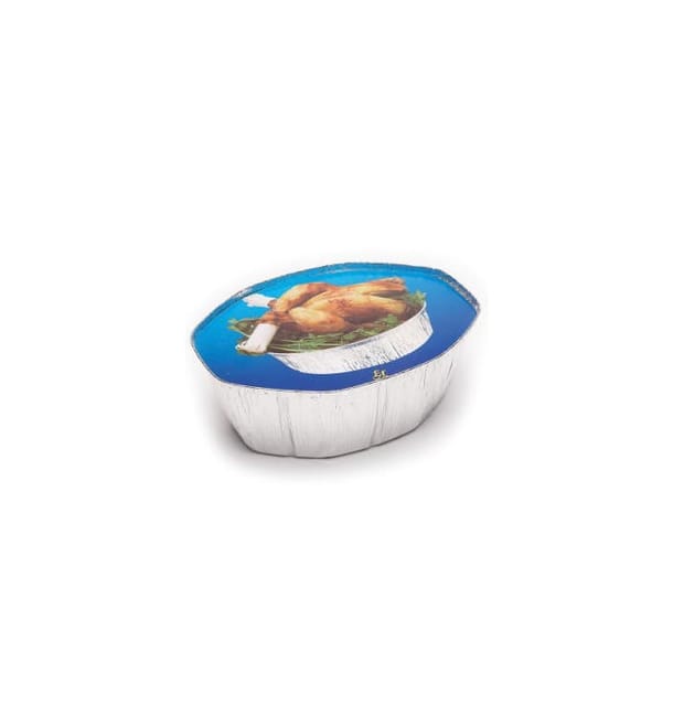 Tapa Cartón Envases Aluminio Ovalado Pollo 2400ml Tapa Cartón Envases Aluminio Ovalado Pollo 2400ml