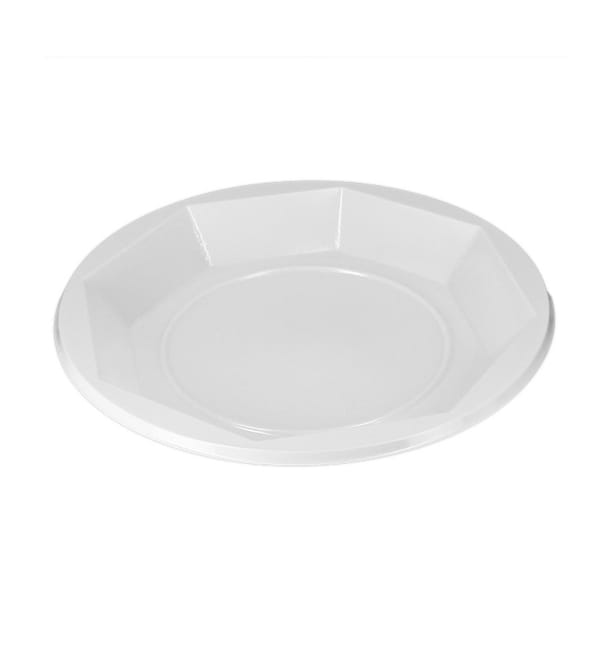 Plato Hondo Reutilizable Económico PS Blanco Ø22cm (30 Uds) Plato Hondo Reutilizable Económico PS Blanco Ø22cm (30 Uds)