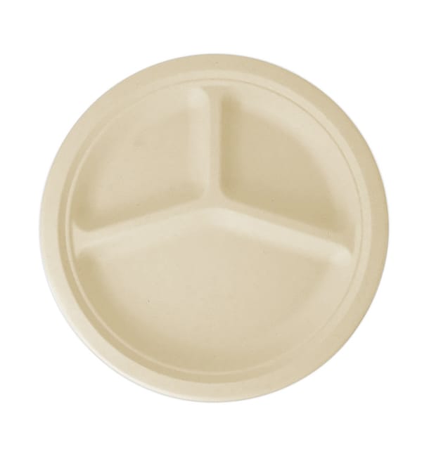 Plato Caña de Azucar 3C Natural Ø260mm (50 Uds) Plato Caña de Azucar 3C Natural Ø260mm (50 Uds)