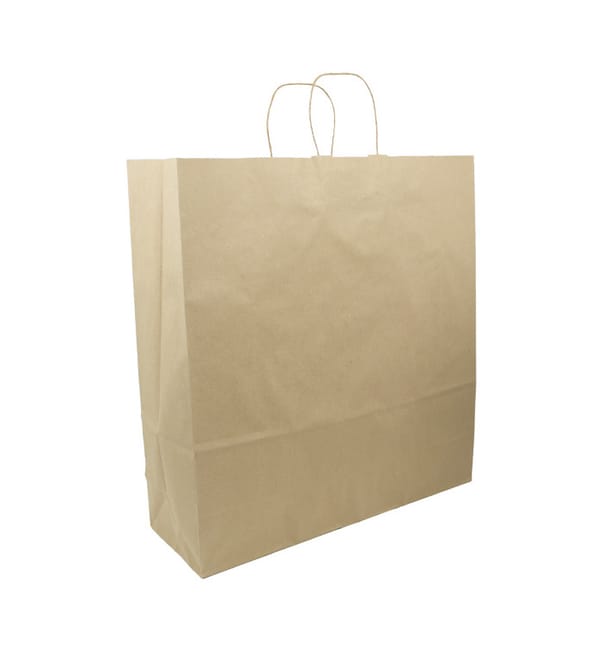 Bolsa Papel Kraft Hawanna con Asas 100g/m² 46+16x49cm (200 Uds) Bolsa Papel Kraft Hawanna con Asas 100g/m² 46+16x49cm (200 Uds)