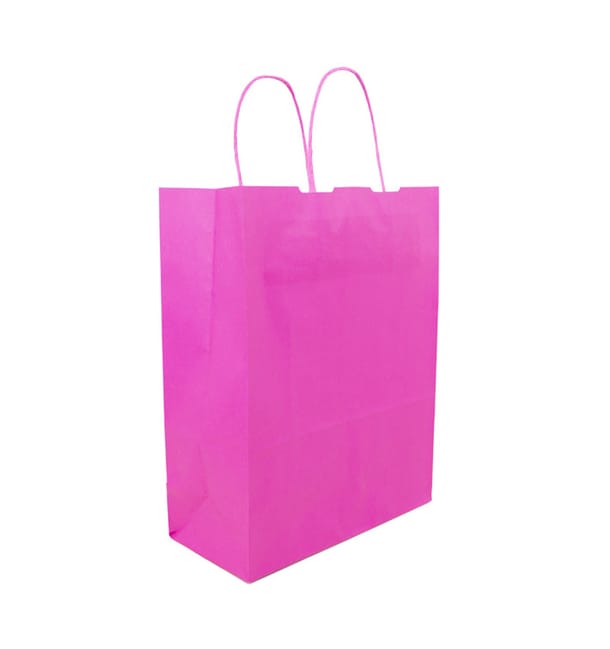 Bolsa Papel Fucsia con Asas 100g/m² 25+11x31cm (200 Uds) Bolsa Papel Fucsia con Asas 100g/m² 25+11x31cm (200 Uds)