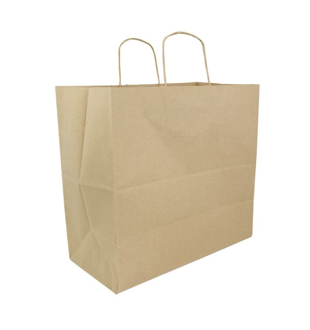 Bolsa Papel Kraft con Asas 100g/m² 35+18x34cm (250 Uds) Bolsa Papel Kraft con Asas 100g/m² 35+18x34cm (250 Uds)