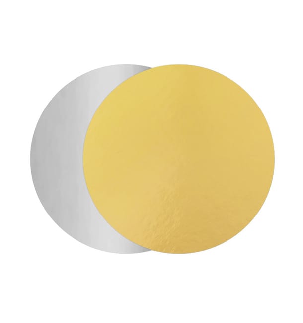 Disco de Cartón Oro y Plata 180 mm (1200 Uds) Disco de Cartón Oro y Plata 180 mm (1200 Uds)