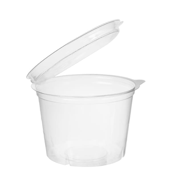 Tarrina Redonda Bisagra APET Transparente 500ml Ø120mm (480 Uds) Tarrina Redonda Bisagra APET Transparente 500ml Ø120mm (480 Uds)