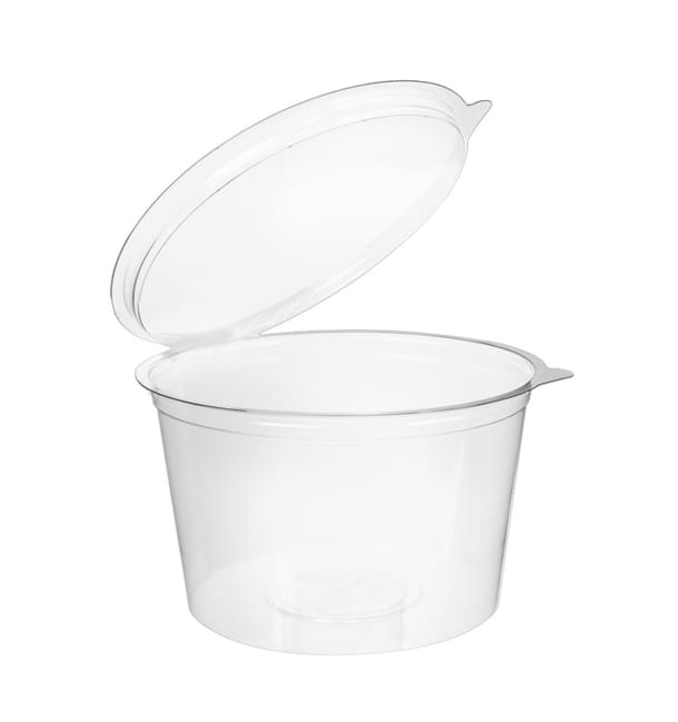 Tarrina Redonda Bisagra APET Transparente 1000ml Ø150mm (200 Uds) Tarrina Redonda Bisagra APET Transparente 1000ml Ø150mm (200 Uds)