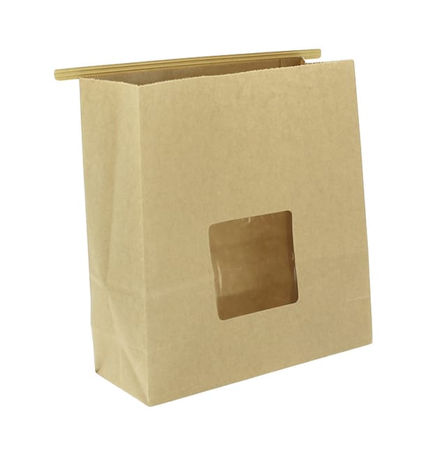 Bolsa SOS Kraft con Cierre y Ventana 20+8x23cm (50 Uds) Bolsa SOS Kraft con Cierre y Ventana 20+8x23cm (50 Uds)