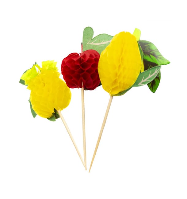 Adornos para Helados Frutas 10cm (100 uds) Adornos para Helados Frutas 10cm (100 uds)