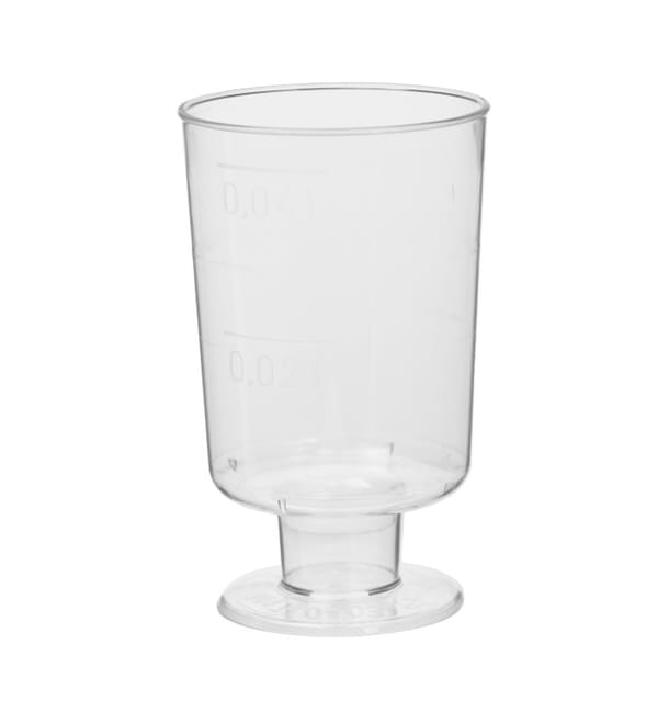 Copa de Plástico con Pie para Licor 40ml (20 Uds) Copa de Plástico con Pie para Licor 40ml (20 Uds)