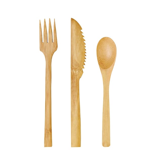 Set Cubiertos Bambu Tenedor, Cuchillo y Cuchara (50 Uds) Set Cubiertos Bambu Tenedor, Cuchillo y Cuchara (50 Uds)