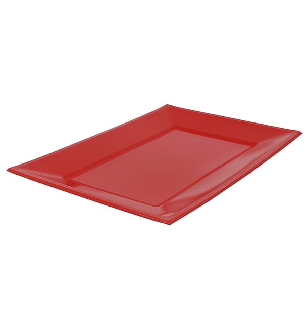 Bandeja de Plástico Roja 330x225mm (25 Uds)