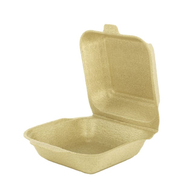 Envase Hamburguesa XPP Beige 15x15x7cm (125 Uds) Envase Hamburguesa XPP Beige 15x15x7cm (125 Uds)