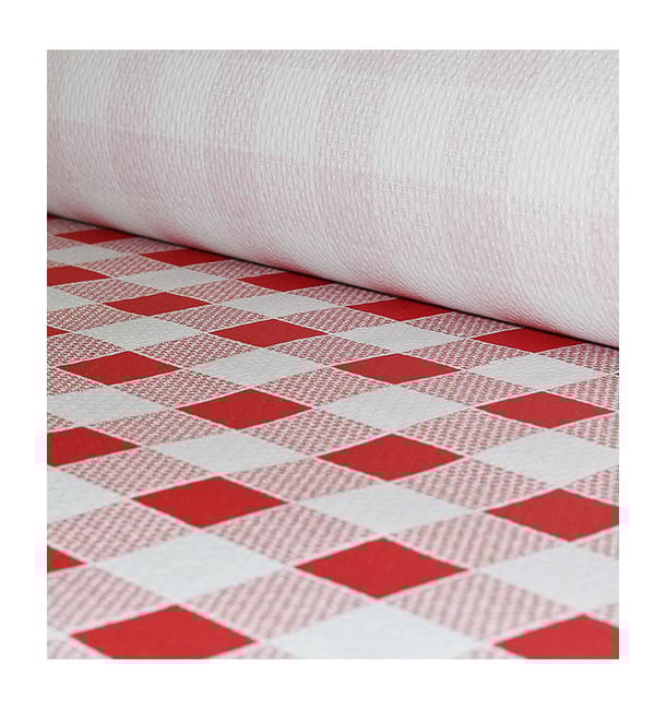 Mantel de Papel Rollo Cuadros Rojos 1x100m. 40g (1 Ud) Mantel de Papel Rollo Cuadros Rojos 1x100m. 40g (1 Ud)