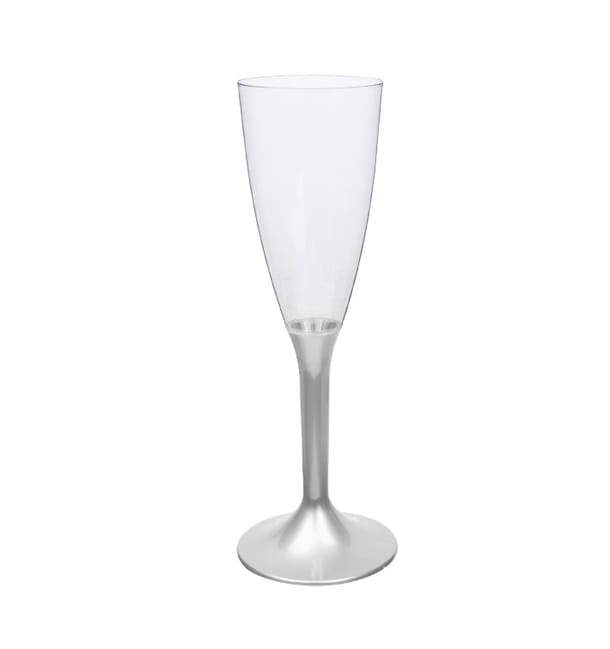 Copa Plástico Cava Pie Gris 120ml 2P (20 Uds) Copa Plástico Cava Pie Gris 120ml 2P (20 Uds)