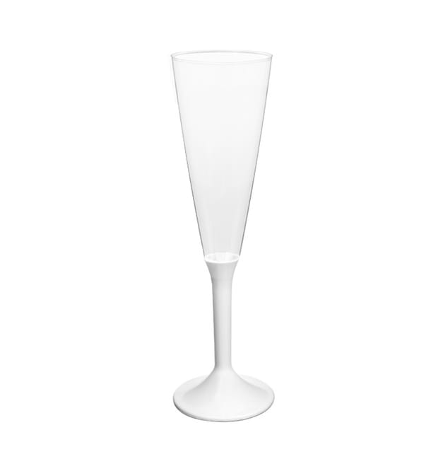 Copa Plástico Cava Pie Blanco 160ml 2P (200 Uds) Copa Plástico Cava Pie Blanco 160ml 2P (200 Uds)