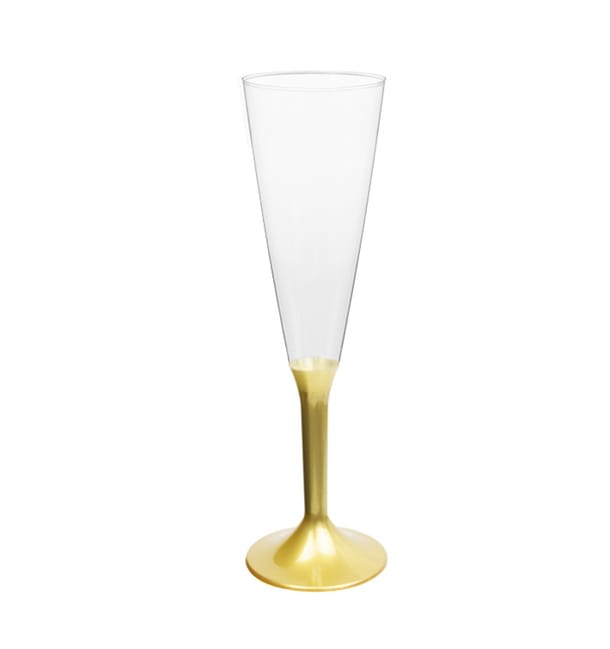 Copa Plástico Cava Pie Oro 160ml 2P (20 Uds) Copa Plástico Cava Pie Oro 160ml 2P (20 Uds)