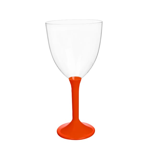 Copa Plástico Vino Pie Rojo 300ml 2P (20 Uds) Copa Plástico Vino Pie Rojo 300ml 2P (20 Uds)