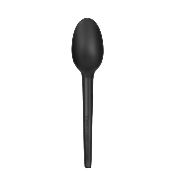 Cuchara Biodegradable CPLA Negro 16,5cm (1.000 Uds) Cuchara Biodegradable CPLA Negro 16,5cm (1.000 Uds)