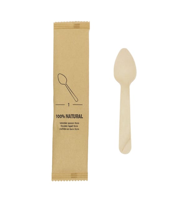 Cucharilla de Madera BIO Enfundada 11cm (25 Uds) Cucharilla de Madera BIO Enfundada 11cm (25 Uds)