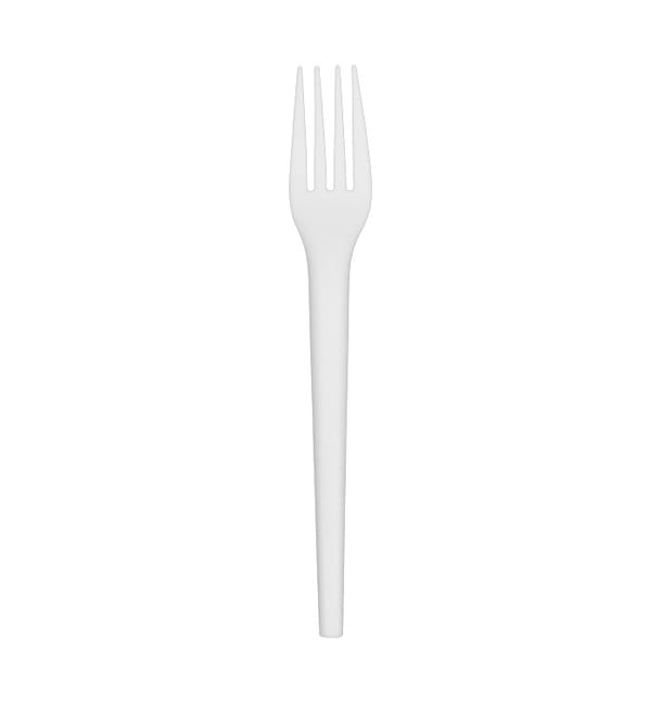 Tenedor Biodegradable CPLA Blanco 17cm (25 Uds) Tenedor Biodegradable CPLA Blanco 17cm (25 Uds)