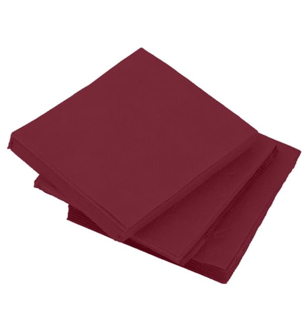 Servilleta de Papel Micropunto 20x20cm 2C Burdeos (100 Uds) Servilleta de Papel Micropunto 20x20cm 2C Burdeos (100 Uds)
