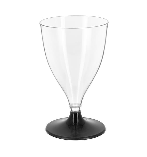 Copa Plástico Reutilizable PS 2P Pie Antracita Agua/Vino 200ml (6 Uds) Copa Plástico Reutilizable PS 2P Pie Antracita Agua/Vino 200ml (6 Uds)