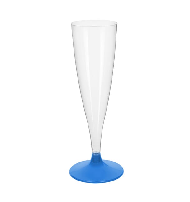 Copa Plástico Cava Pie Azul Transp. 140ml 2P (20 Uds) Copa Plástico Cava Pie Azul Transp. 140ml 2P (20 Uds)