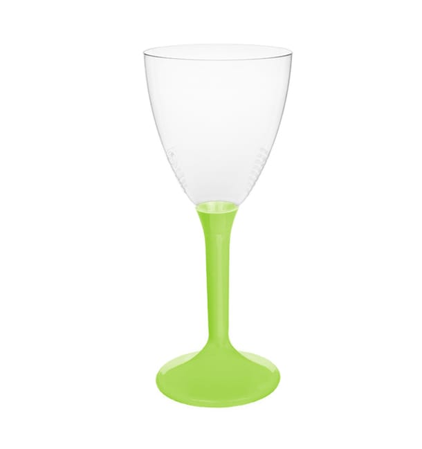 Copa Plástico Vino Pie Verde Lima 180ml 2P (20 Uds) Copa Plástico Vino Pie Verde Lima 180ml 2P (20 Uds)
