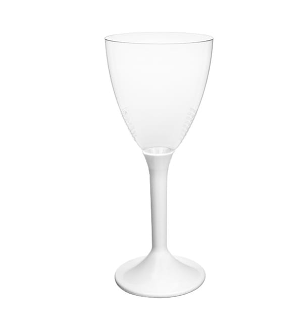 Copa Plástico Vino Pie Blanco 180ml 2P (20 Uds) Copa Plástico Vino Pie Blanco 180ml 2P (20 Uds)