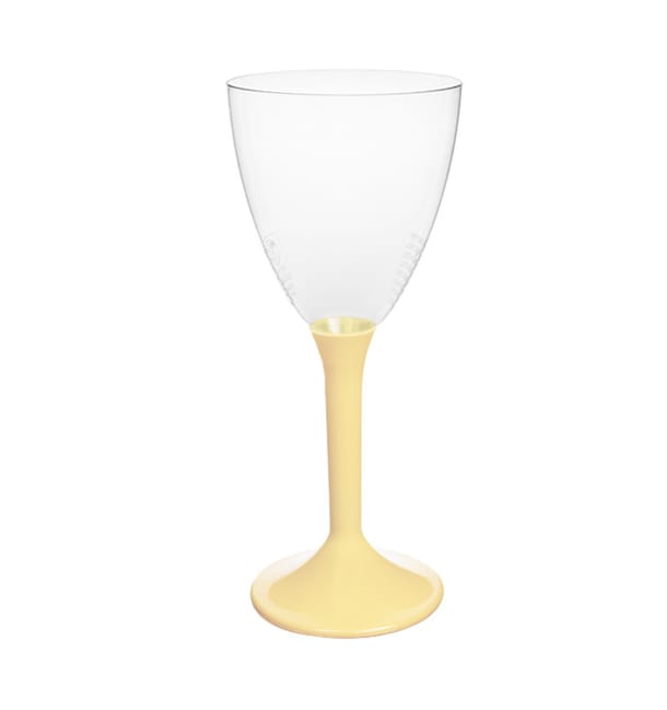 Copa Plástico Vino Pie Crema 180ml 2P (20 Uds) Copa Plástico Vino Pie Crema 180ml 2P (20 Uds)