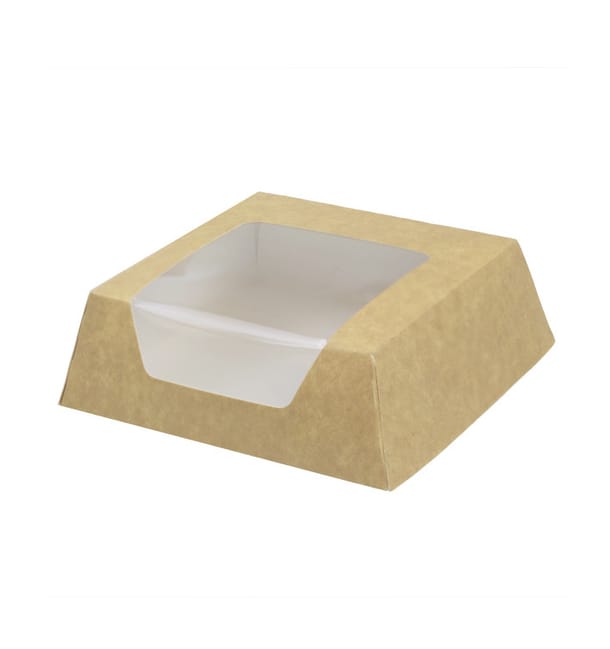 Caja de Cartón Kraft con Ventana 120x120x40mm (25 Uds) Caja de Cartón Kraft con Ventana 120x120x40mm (25 Uds)