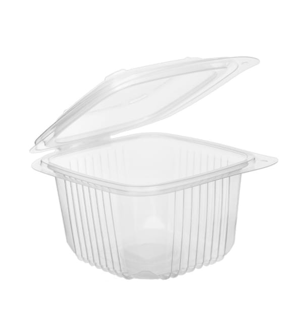 Tarrina Bisagra PP Transparente 375ml 123x114mm (50 Uds) Tarrina Bisagra PP Transparente 375ml 123x114mm (50 Uds)