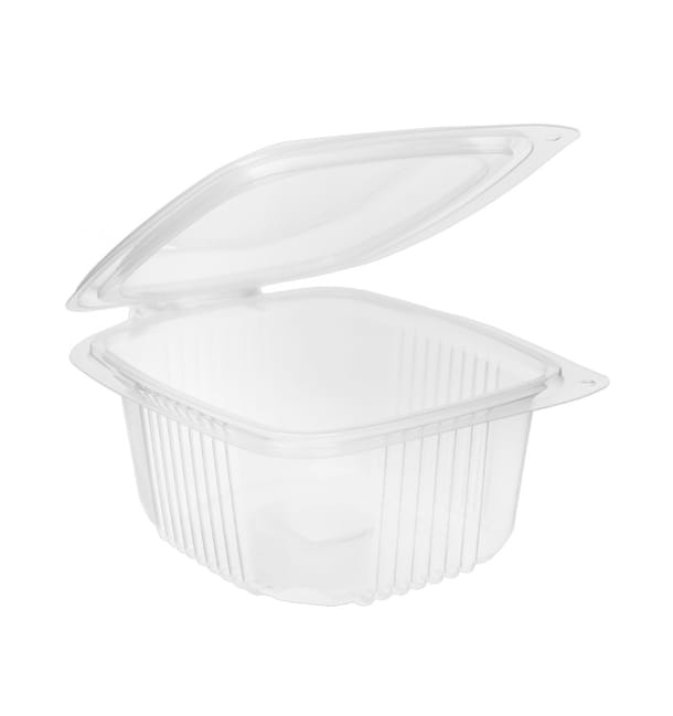 Tarrina Bisagra PP Transparente 500ml 142x123mm (50 Uds) Tarrina Bisagra PP Transparente 500ml 142x123mm (50 Uds)