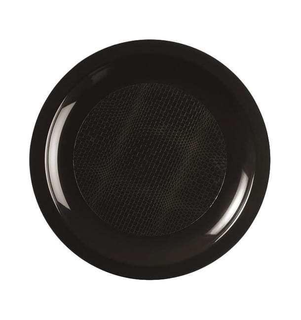 Plato Reutilizable PP Llano Negro Round Ø18,5cm (25 Uds) Plato Reutilizable PP Llano Negro Round Ø18,5cm (25 Uds)