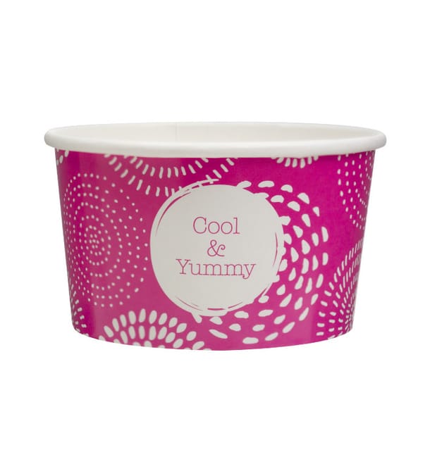 Tarrina de Cartón para Helados 6,5oz/195ml "Cool&Yummy" (45 Uds) Tarrina de Cartón para Helados 6,5oz/195ml "Cool&Yummy" (45 Uds)