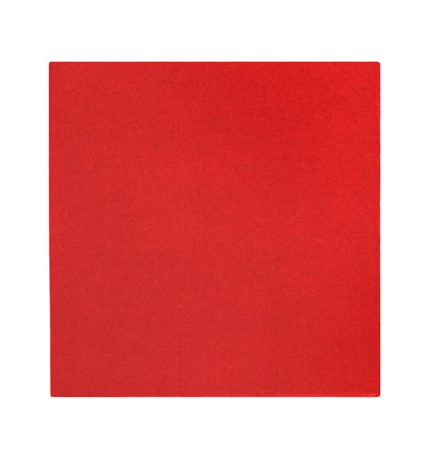 Servilleta de Papel Rojo 2C Punta-Punta 33x33cm (1.200 Uds)